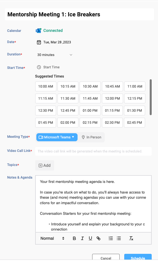 Connecting Your Outlook Account for Seamless Meeting Scheduling